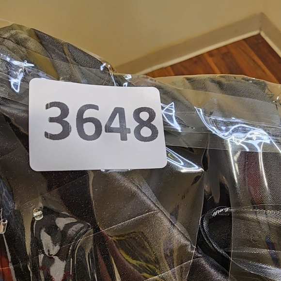 TONY BOWLS Black Long Evening Prom Slit Front Dress size 10 - Picture 12 of 12